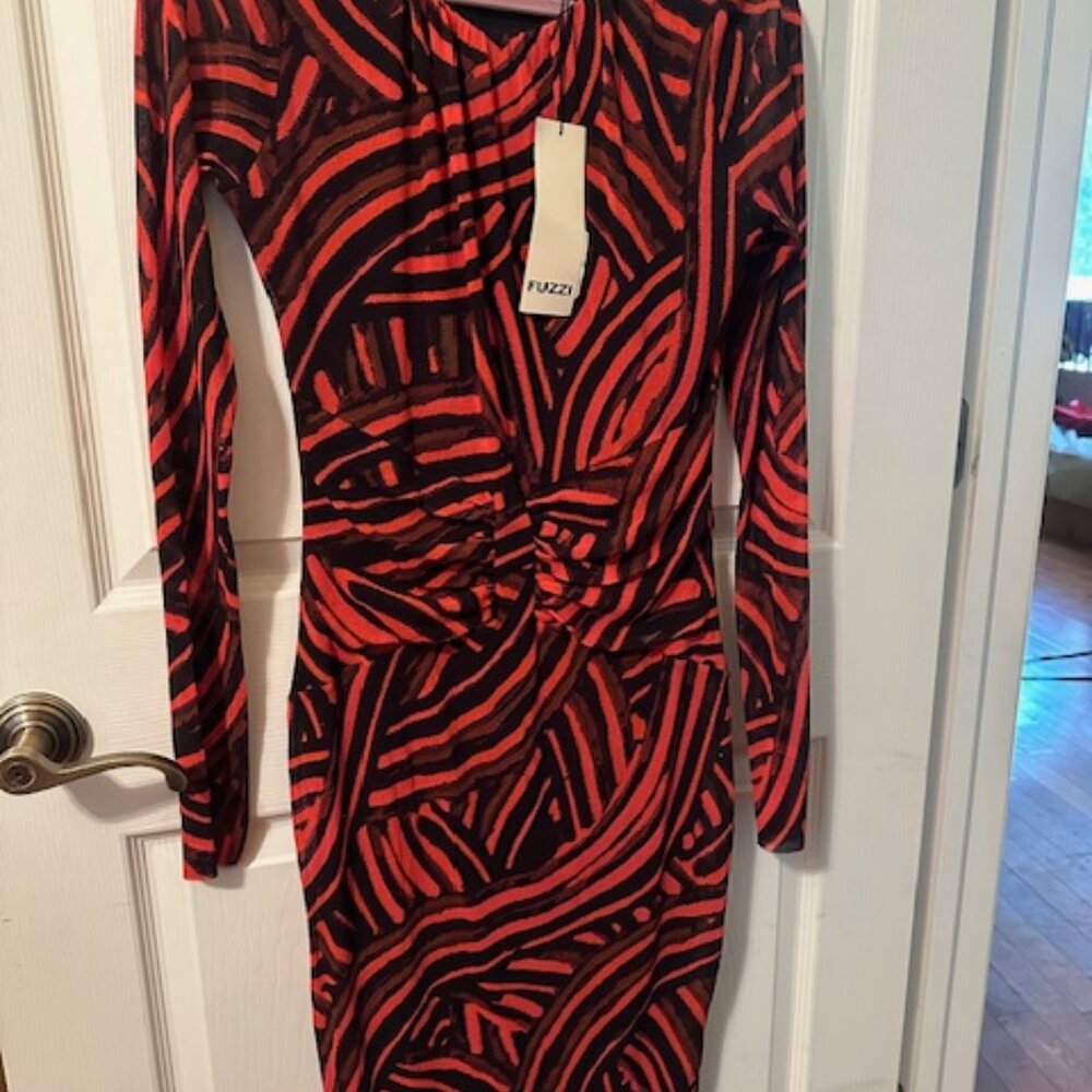 Fuzzi long sleeve mesh dress, size 18 - is smaller, new with tags